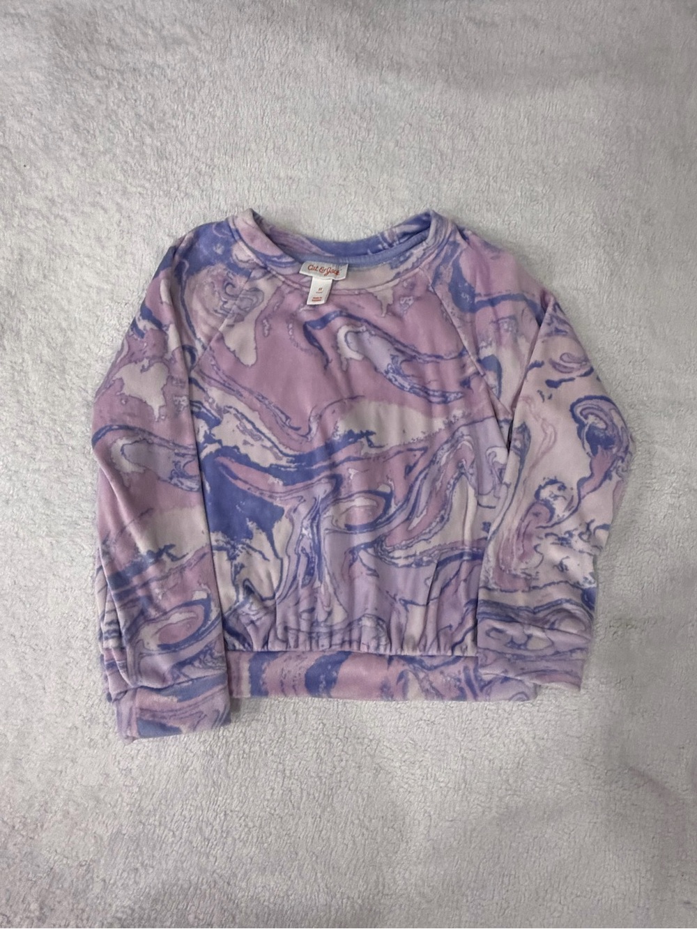 Cat & Jack Purple Marble Pullover Sweatshirt for Kids
